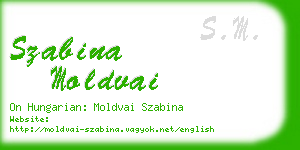 szabina moldvai business card